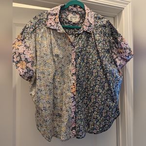 Flowered American Eagle button down XXL